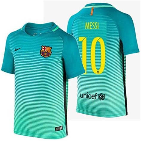 2016 Messi 10 Barcelona Away Jersey And Shorts For Kids An