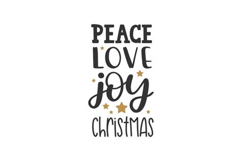 Peace Love Joy Christmas Svg Cut File 1530093