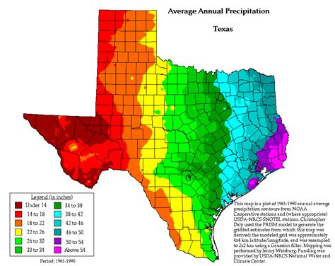 Average Annual Precipitation In Texas Vivid Maps