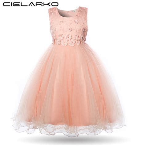 Cielarko Flower Girls Dress Pageant Summer Kids Ball Gown Princess
