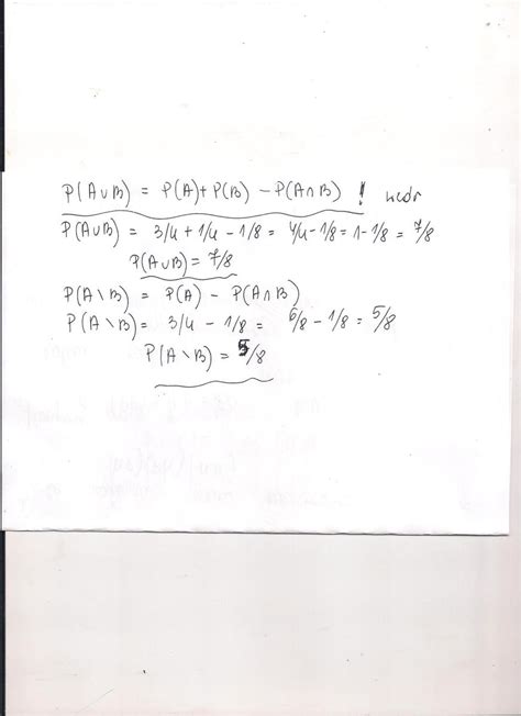 Tylko Jedna Z Podanych Liczb Jest Wynikiem Działania Nie Wykonując - niech A B C .Oblicz p(AUB) oraz P(a/b) jesli: P(A)=3/4 p(B)=1/4 P(AnB