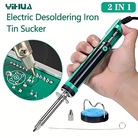 Yihua 929d V Tin Sucker Electric Desoldering Iron Solder Sucker