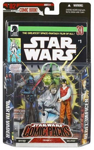 Star Wars Comic Pack Darth Vader And Rebel Officer Moc 30th Anniversary