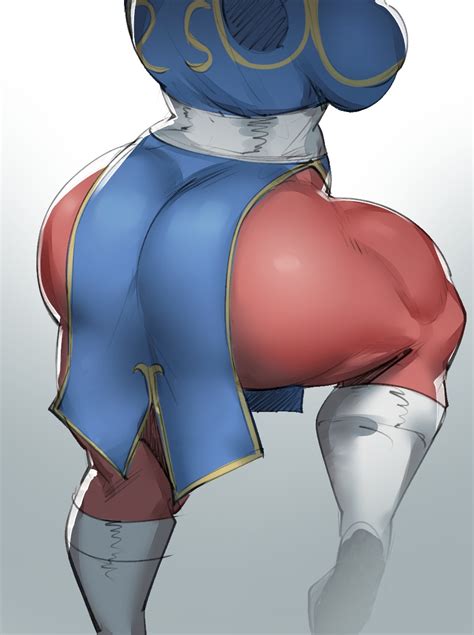 Rule 34 Chun Li Close Up Dat Ass Female Female Only Gradient Background Huge Ass Large Breasts