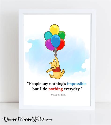 Winnie The Pooh Quote I Do Nothing Everyday Printable Pdf Pooh Quotes