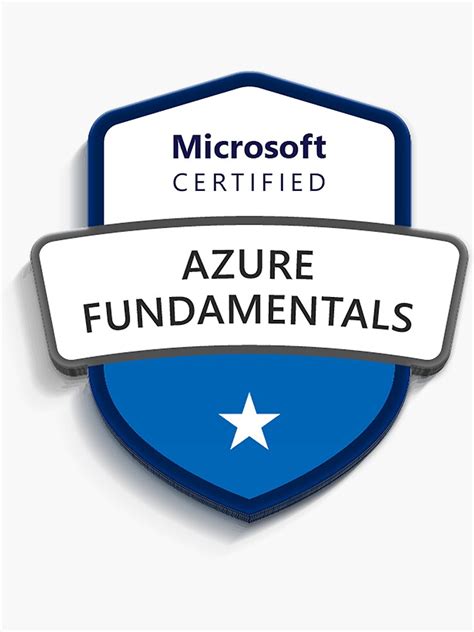 Microsoft Azure Fundamentals Certification Sticker For Sale By