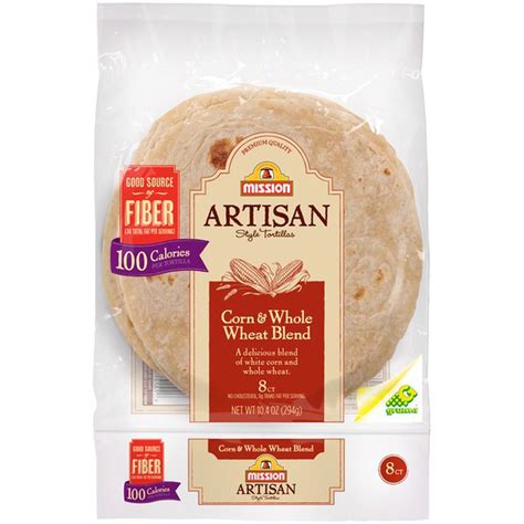 Mission Artisan Style Corn And Whole Wheat Blend Tortillas 104 Oz