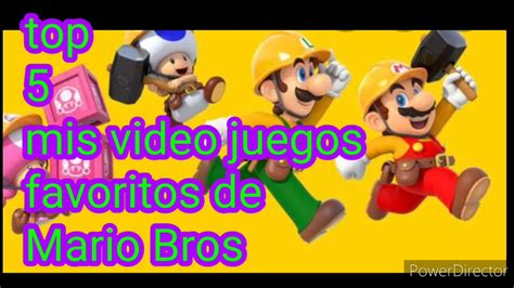Top 5 Mis Vídeo Juegos Favoritos De Mario Bros Youtube