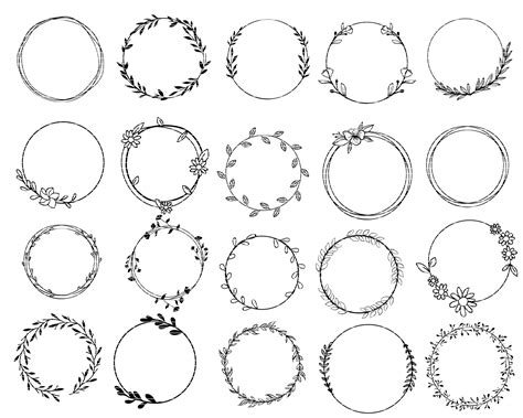 circle svg bundle, circle frame svg, circle monogram svg, floral wreath svg, monogram circle svg 