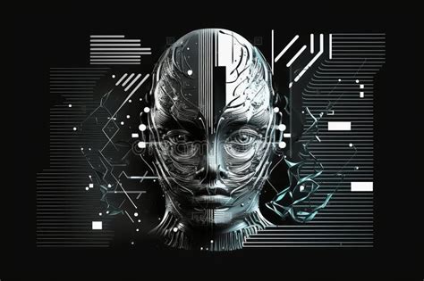 Futuristic Artificial Intelligence Concept Cyber Mind Aesthetic Design