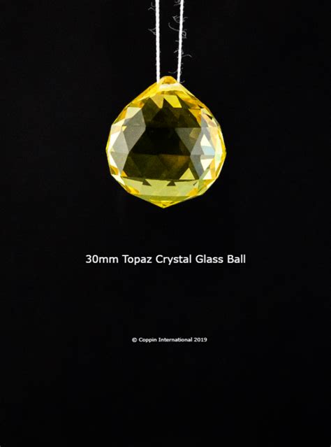Topaz Crystal Glass Ball 100 K9 High Quallity Glass Crystal Bilbys