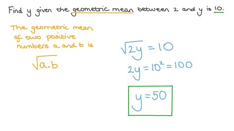 How To Find The Geometric Mean Of Two Numbers