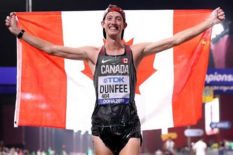 Competing in the 50 km racewalk, taking place 800 km. Evan DUNFEE | Profile