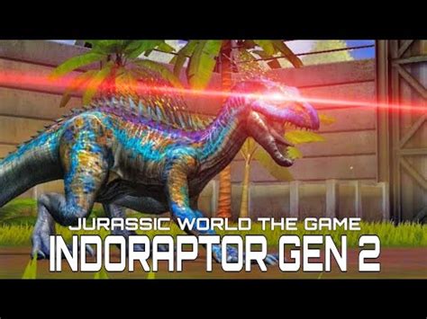 Not sure if i was successful or not, but the idea is that for the next generation of indoraptor there is more raptor dna in the mix. INDORAPTOR GEN 2 | JURASSIC WORLD THE GAME - YouTube
