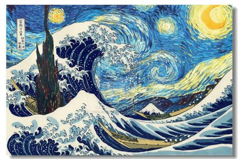 The Great Wave Katsushika Hokusai Silk Wall Poster 48x3236x2430x20