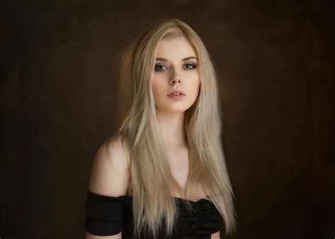 Wallpaper Women Maxim Maximov Bare Shoulders Blonde Portrait