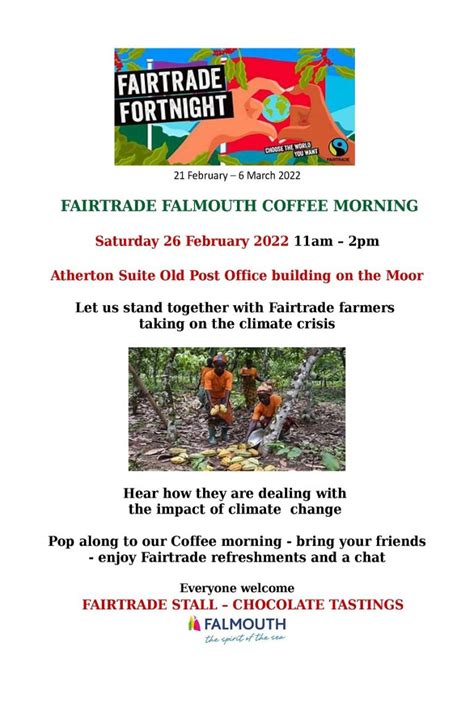 Falmouth Fairtrade Coffee Morning 26 Feb Falmouth Churches
