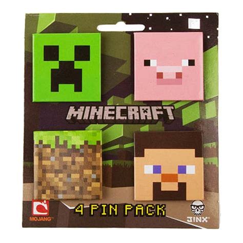 Minecraft Pin 4 Pack Jinx Minecraft Pins At Entertainment Earth