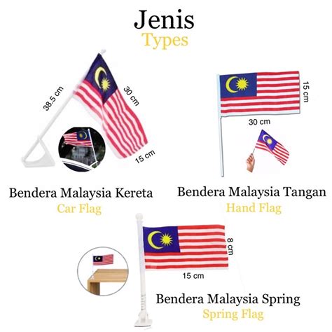 Hand Spring Malaysia Flag Bendera Malaysia Jalur Gemilang Shopee