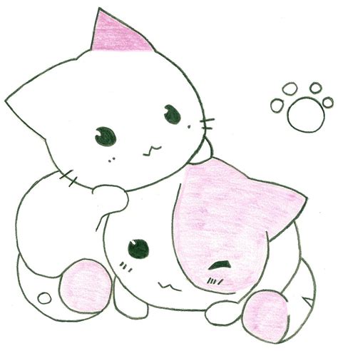 Cute Anime Cat Drawing Clip Art Library