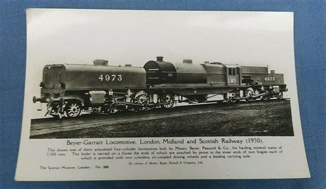 Vintage Real Photo Postcard Beyer Garratt Locomotive Lms Railway