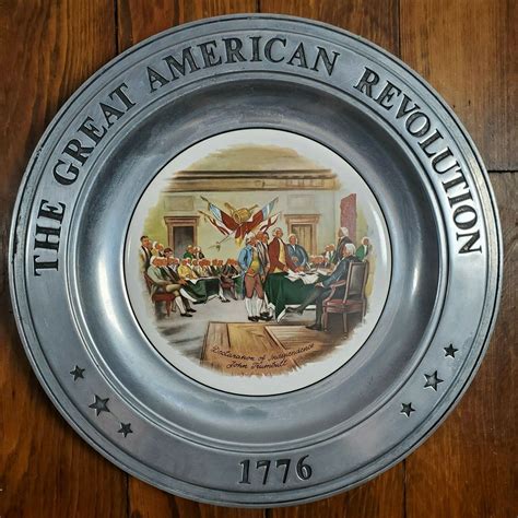 The Great American Revolution 1776 Collectors Pewter Plate Canton Oh