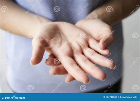 Rubbing Hands Together Stock Image Image Of Skin Sanitiser 174710053