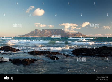 Table Mountain From Bloubergstrand Cape Town Africa Stock Photo Alamy