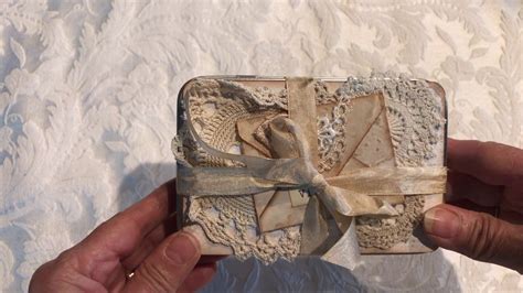 Adorable Mini Junk Journal In Altered Metal Tin Sold Youtube