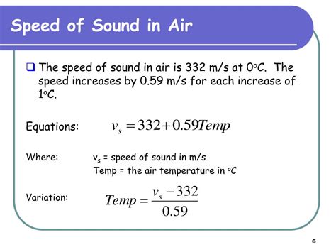 Speed Of Sound Formula How Fast Is The Speed Of Sound At Sea Level