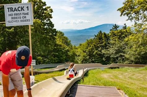 Whiz Down Vermonts Longest Alpine Slide At Bromley Mountain Park