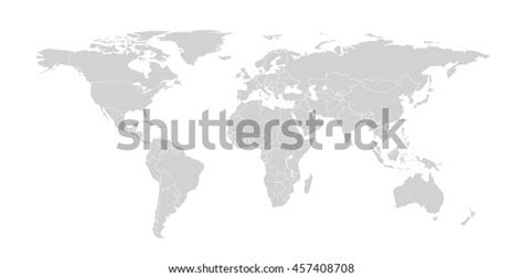 Political World Map Country Borders Stock Vector Royalty Free 457408708