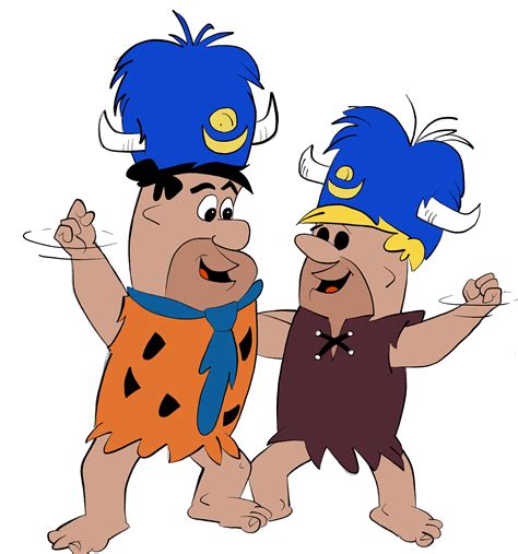 Water Buffalos Fred Flintstone And Barney Rubble Drawing By Chad Steahly