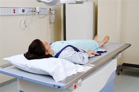 Patient Lying On X Ray Table Stock Image Image Of Clinic Exam