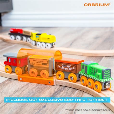 56 Piece Wooden Train Track Expansion Pack With Tunnel Compatible