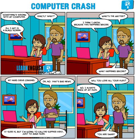 A Computer Crash Learn English With Comics