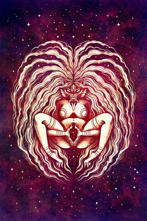 Sheela Na Gig Lustre Print Divine Feminine Yoni Spiritual Psychedelic Mindfulness Meditation