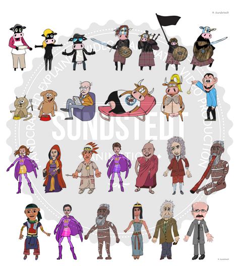 25 Cartoon Character Designs Sundstedt Animation
