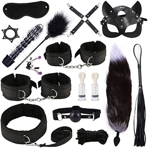 Cat Ear Mask 40cm Fox Tail Metal Anal Plug Bdsm Sex Bondage Set Whip