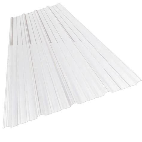 Sunsky 38 in. x 8 ft. Polycarbonate Corrugated Roof Panel in Clear