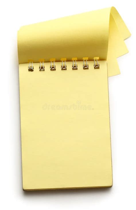 Open Yellow Notepad Stock Image Image Of Stationary 32718545