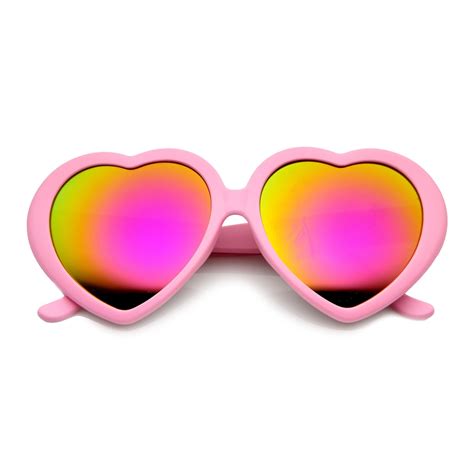 Women S Cute Oversize Heart Shape Revo Lens Sunglasses 9764 Revo Sunglasses Novelty Sunglasses