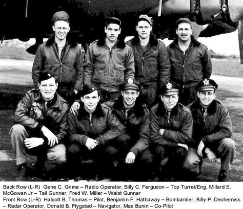 Remembering World War Two Airmen Captain Halcott Thomas 95th Bomb