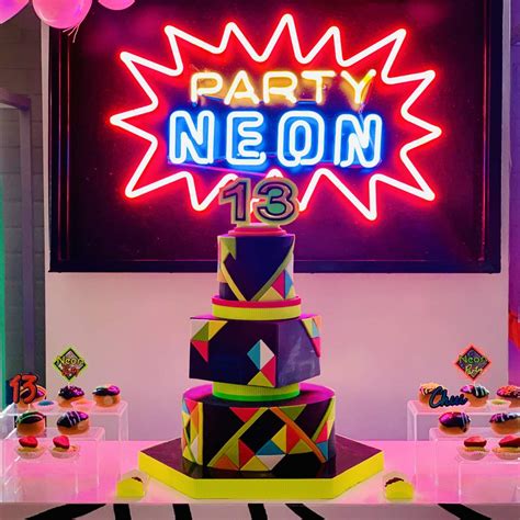 Neón Birthday Party Ideas Photo 1 Of 17 Catch My Party