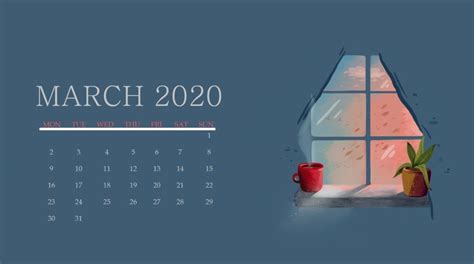 Cute March 2020 Wallpaper Wall Calendar Desk Calendar Planner
