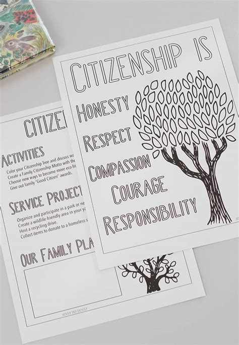 Free Printable Citizenship Activities For Kids And Families Sunny Day