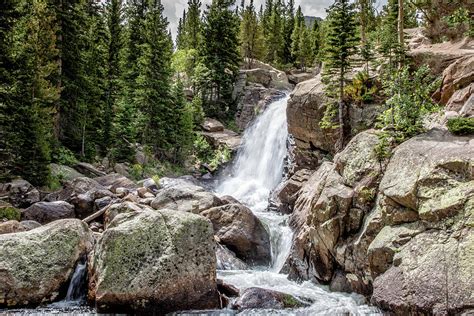 Alberta Falls In The Rocky Mountain National Park Photograph By Peter