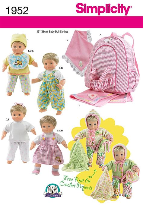 Simplicity Patterns S1952 Doll Clothes And Accessories Sew Your Own