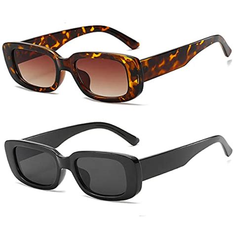 Dollger Rectangle Sunglasses For Women Men Trendy 90s Retro Sunglasses