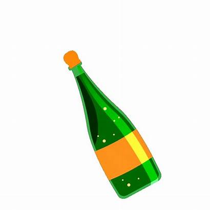 Champagne Clipart Pop Bottle Popping Transparent Gifs